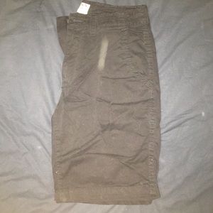 Black Flat Front Shorts